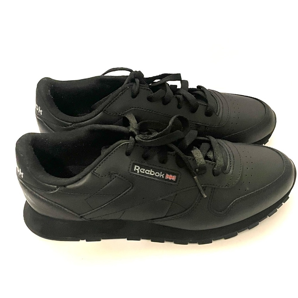 Reebok Black Leather Sneakers